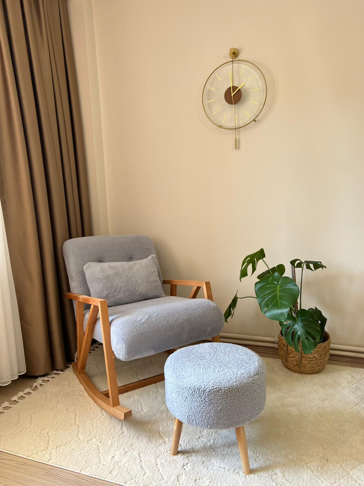 Sallanan Ahşap Berjer Koltuk