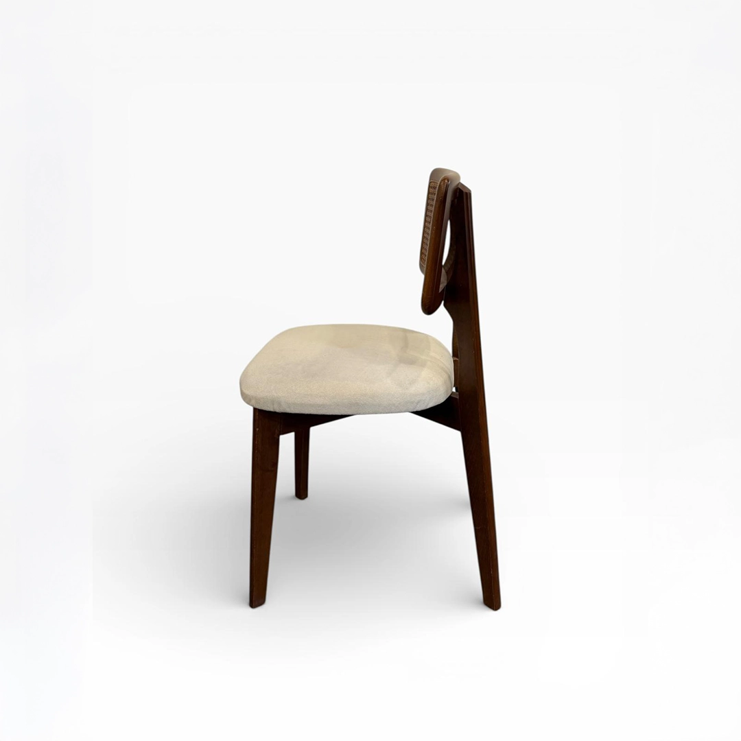 Zion Ahşap Sandalye | Hasır Detaylı Modern Klasik Yemek Sandalyesi