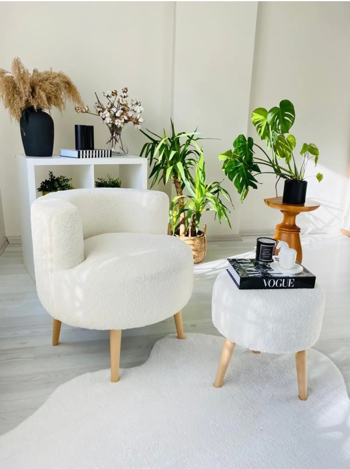 Çay Seti Tekli Koltuk ve Puf Takımı