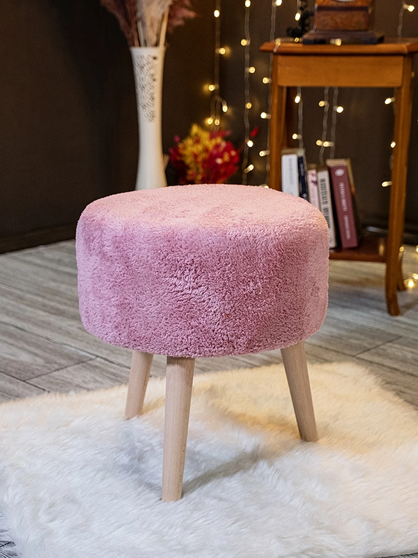 Çay Seti Tekli Koltuk ve Puf Takımı Teddy - Pembe
